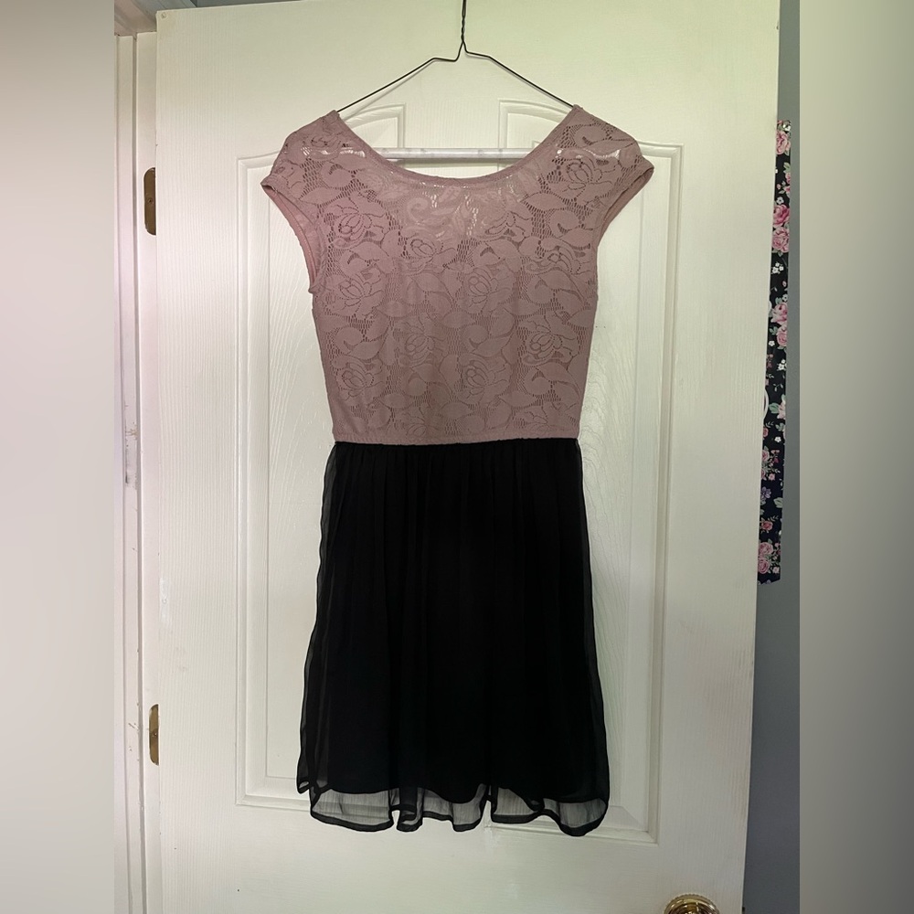 Lace Top Mini Dress